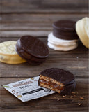Havanna - Chocolate Alfajor with Seeds - (Chia - Sesame - Sunflower Poppy Seeds Flax and Quinoa) 70% Cocoa - Box of 4 Units - 220g Gluten Free