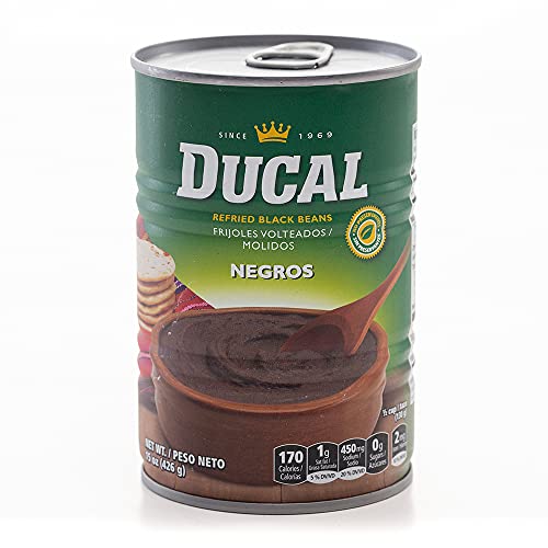 Ducal Refried Beans, Black, 15 oz