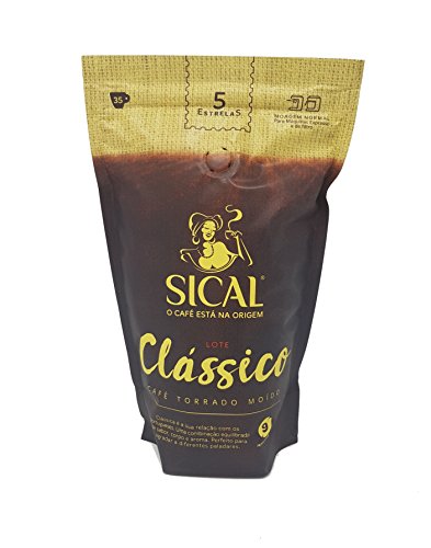 Sical Portuguese Clasico Normal Ground Coffee Cafe 5 Estrelas 250g, Pack of 4