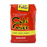 Deluxe Puerto Rican Coffee Selection | Premium Pack of 4 - 14oz Assorted Ground Coffee | Cafe Lareno, Cafe Crema, Cafe Rico, Cafe Yaucono | Includes El Pantry Coffee Wooden Spoon