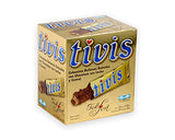 Tivis Cubanitos de Chocolate Rellenos Filled Wafer Rolls with Milk Chocolate & Cereal Coating by Felfort, 25 g / 0.88 oz ea (box of 20)