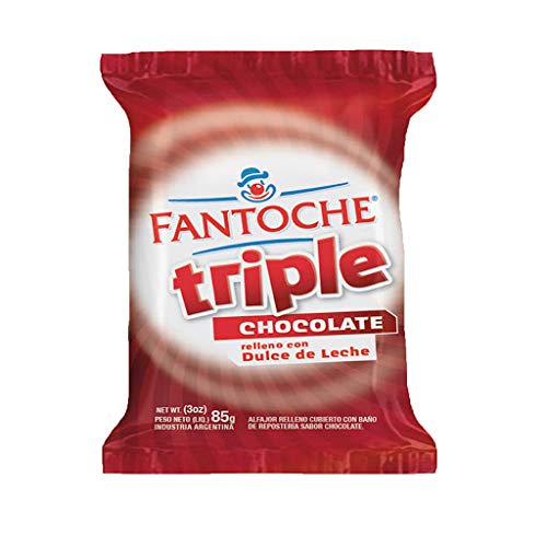 Fantoche Alfajor Triple Milk Chocolate con Dulce de Leche Grande, 85 g / 3 oz (6 Pack)