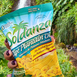 Soldanza Plantain Chips, Variety Pack 2.5 oz (Pack of 12) 4 x Salted Plantain Chips, 4 x Ripe Plantain Chips, 4 x Garlic Plantain Chips