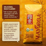MAYORGA COFFEE SWISS WATER DECAFFEINATED CAFÉ CUBANO ROAST, 2lb Bag, the World's Smoothest Organic Coffee, Specialty-Grade, Non-GMO, Kosher, Direct Trade, 100% Whole Arabica Beans