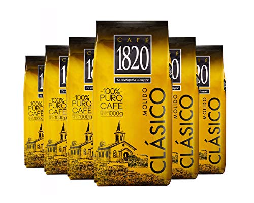 Cafe 1820 Costa Rican Ground Coffee, 2.2 lb./1 Kilo - 6 Pack