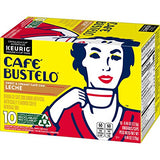 Café Bustelo Café con Leche Flavored Espresso Style Coffee, 10 Keurig K-Cup Pods