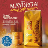 MAYORGA COFFEE SWISS WATER DECAFFEINATED CAFÉ CUBANO ROAST, 2lb Bag, the World's Smoothest Organic Coffee, Specialty-Grade, Non-GMO, Kosher, Direct Trade, 100% Whole Arabica Beans