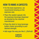 Café Bustelo Coffee Espresso Dark Roast Coffee, 40 Count Capsules for Espresso Machines, 11 Intensity