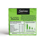 Supremo Matcha Green Tea Bags – 3 Boxes of 20 Green Tea with Matcha Teabags – Intense Flavor – Naturally Caffeinated Green Tea – Matcha Energy Teabags for Men and Women – Rich in Antioxidants