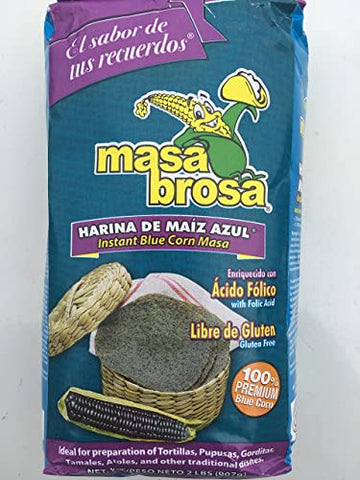 Blue Corn Masa Flour Harina Azul Premium Quality 100% natural Gluten free 2 pounds