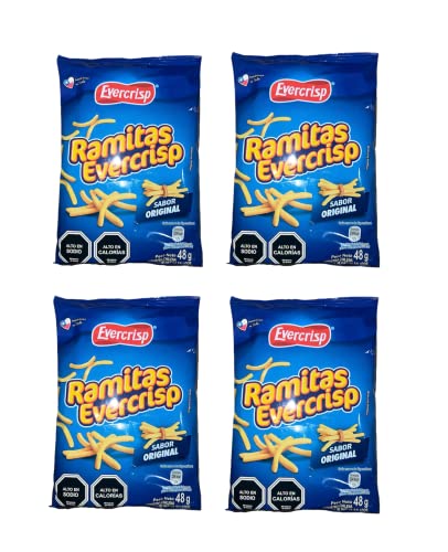 ramitas evercrips saladas, 4 paquetes de 48 gramos
