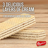 Bauducco Mini Vanilla Wafers - Crispy Wafer Cookies With 3 Delicious, Indulgent, Decadent Layers of Vanilla Flavored Cream - Delicious Sweet Snack or Desert - 1.41oz (Pack of 12 single serve individually wrapped)
