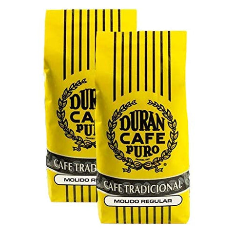 Cafe Duran (Two Pack) Cafe Tradicional - Best Panama Coffee - Regular Ground 1 Pound/425g