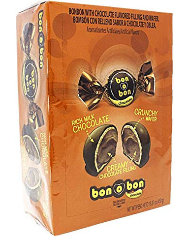 BON-O-BON Bombon Chocolate 30 Unid. (2 PACK) 450 gr. | Chocolate, Creamy Chocolate Filling, Rich Chocolate Filling, Crunchy Wafer.