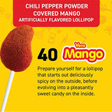 Vero Mango Lollipops Coated with Chili Powder, Hot and Sweet Candy Treat, Artificially Flavored, Net Wt. 19.7 Ounces, 40 Count Bag