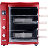 Brazilian Flame Red Brazilian Gas Rotisserie Grill with 5 Skewers, BG-05LX-RED