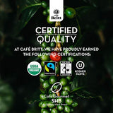 Café Britt® - Costa Rican Tres Rios Valdivia Coffee (12 oz.) (3-Pack) - Whole Bean, Arabica Coffee, Kosher, Gluten Free, 100% Gourmet & Medium Light Roast