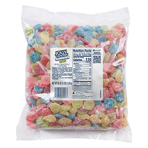 JOLLY RANCHER Sours Assorted Fruit Flavored Gummies Candy, Christmas, 5 lb Bulk Bag