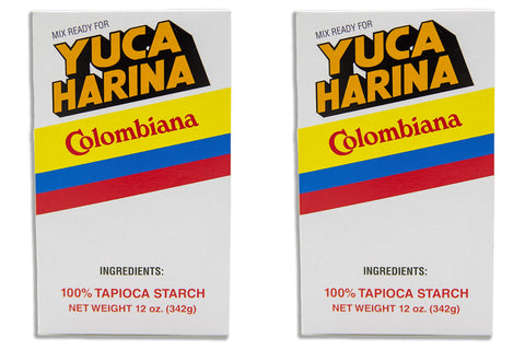 VALUE-PACK - Two Boxes of Yuca Harina (Tapioca Starch) Bundle - Includes 2 Boxes of Yuca Harina COLOMBIANA- 24 Ounce TOTAL - Comes in a Despensa Colombiana Bag. Great Bundle to Bring a Little Taste of Colombia to your Home!