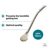 Cebala | Premium yerba mate cup (Mate gourd set) - Mate porongo uruguay - Includes nickel silver bombilla straw and calabash mate cup