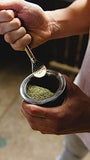 Cebala Yerba Mate cup set - Premium Ceramic yerba mate set (original from Uruguay) - Includes Mate and alpaca bombilla (straw) - Leather mate cup