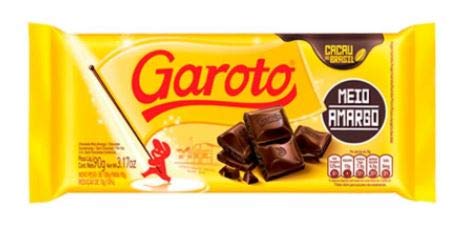 GAROTO Chocolate Tabletes (Meio Amargo, 90 gr.)