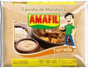 Amafil Farinha de Mandioca Torrada 1 KG Toasted, 2.2 Pound , 35.27 Ounce