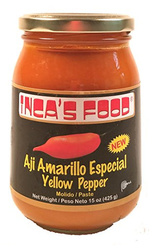 Inca's Food Aji Amarillo Paste Especial - 15 Oz - Deseeded Yellow Pepper Paste from Peru