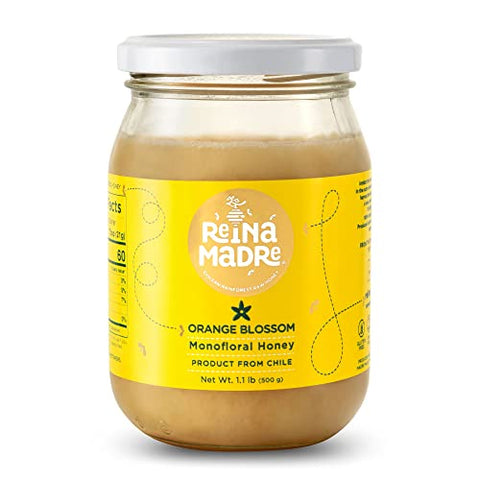 Reina Madre - Orange Blossom Honey, 100% natural, Raw and Unfiltered | Non GMO & Gluten Free, 17.6 oz