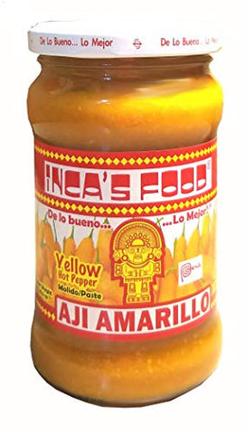 Inca's Food Aji Amarillo - Yellow Hot Pepper Molido/paste 10.5oz - Product of Peru