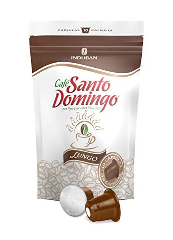 Santo Domingo Coffee Lungo Capsules - Compatible with Nespresso Original Brewers · Product from the Dominican Republic (10)