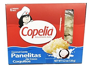 COPELIA Panelitas de Coco Coquitos/Coucunt Candy 120 gr. - Box of 6.