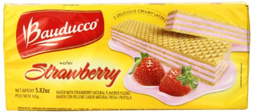 Bauducco Wafers Strawberry, 5.8200-ounces (Pack of18)