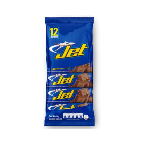 JET Milk Chocolate 12 Units. 144 grs. / 4.2 oz.