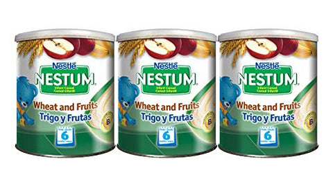 Gerber Baby Cereal Nestle Nestum (Wheat and Fruits, 9.5 Ounce (Pack of 3))