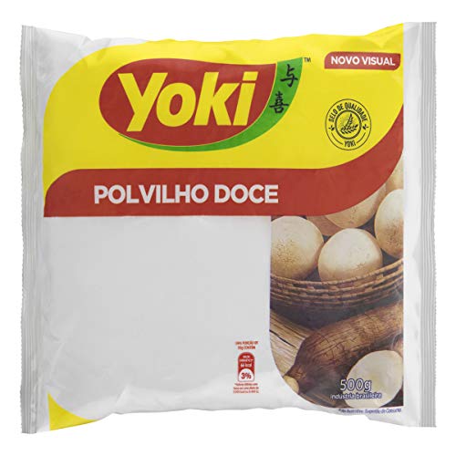 Yoki Manioc Starch Polvilho Doce oz 500g GLUTENFREE, 17.6 Ounce, (Pack of 2)