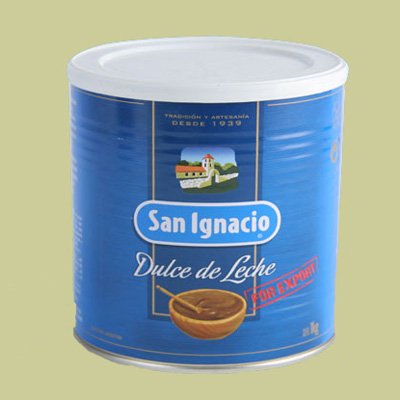 San Ignacio Dulce D/ Leche (caramel spread)Lata (metal cans) 4X1KG.