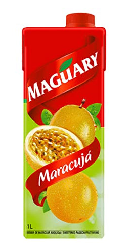 Maguary Passion Fruit Juice - 33.8 FL.Oz | Suco Maguary Sabor Maracujá - 1L - (PACK OF 01)