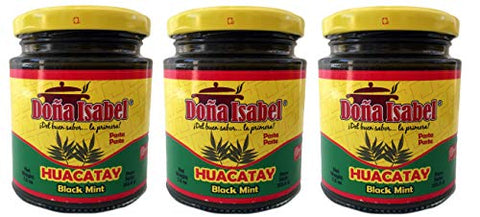 Doña Isabel Huacatay Pasta 212 gr. - 3 Pack / Black Mint Paste 7.5 oz. - 3 Pack