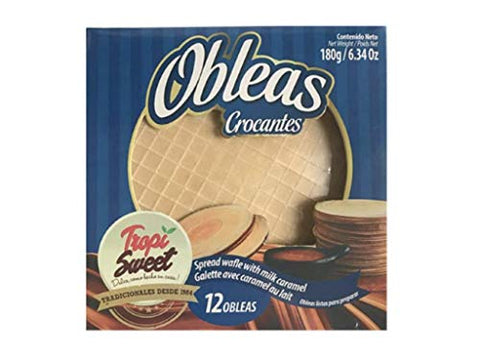 GUSTO LATINO Obleas con Arequipe - Waffers and Caramel Spread 12CT - Imported from Colombia