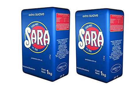 Yerba Mate Sara Extra Suave Azul 2 Pack (2kg - 4.4lbs)