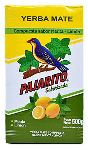 Sachets de Yerba Mate Pajarito - saveur menthe et citron - 500g