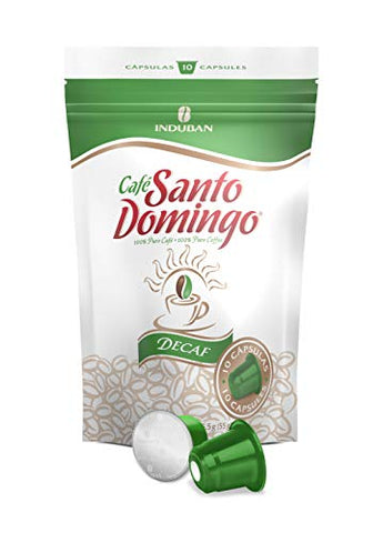 Santo Domingo Coffee Decaf Capsules Compatible with Nespresso Original Brewers · Product from the Dominican Republic (10)