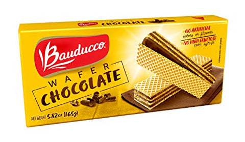 Bauducco Wafer Cookies - Enriched with Chocolate - Delicious & Crispy Wafers - 3 Creamy Layers - Great for Snacks & Dessert - No Artificial Flavors, 5.82oz (Pack of 1)