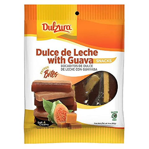 Dulzura Borincana Dulce de Leche con Cuayaba, Entree Bites Milk Candy with Guava, 4 Ounce (Pack of 1)