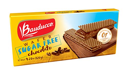 Bauducco Wafer Cookies - Enriched with Chocolate - Sugar Free Delicious & Crispy Wafers - 3 Creamy Layers - Great for Snacks & Dessert - No Artificial Flavors, 4.23oz (Pack of 3)