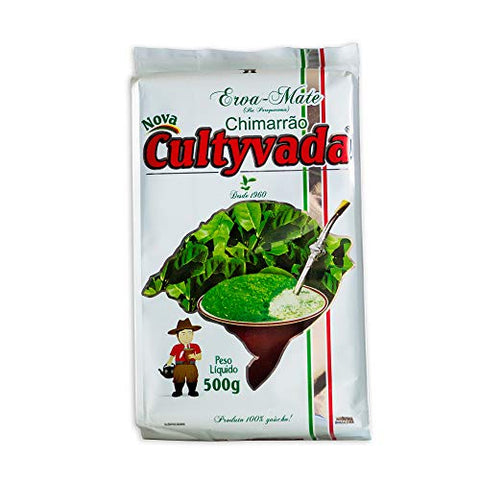 Circle of Drink - Cultyvada Nativa Chimarrao Erva Mate - Gourmet - Non-Aged - Super Fresh Green Brazilian Yerba Mate - Vacuum Sealed - 1.1 LB - 500g (1 PACK)