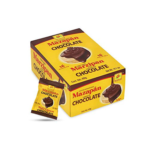 De la Rosa Mazapan, Mexican Original Peanut Candy, Regular and covered in chocolate (Chocolate, Pack of 48)