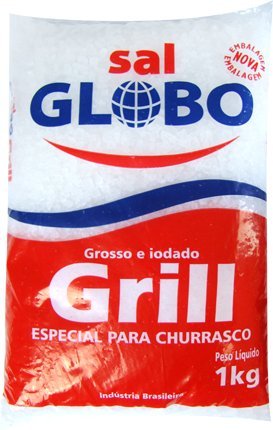 Globo Sal Grosso Rock Sea Salt for Brazilian Barbecue 1kg, Original, 35.27 Ounce