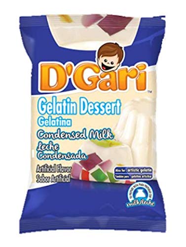 D GARI Gelatin Mix Regular Sugar Level Plastic Bag, 735257013251, Condensed Milk, 4.2 Ounce